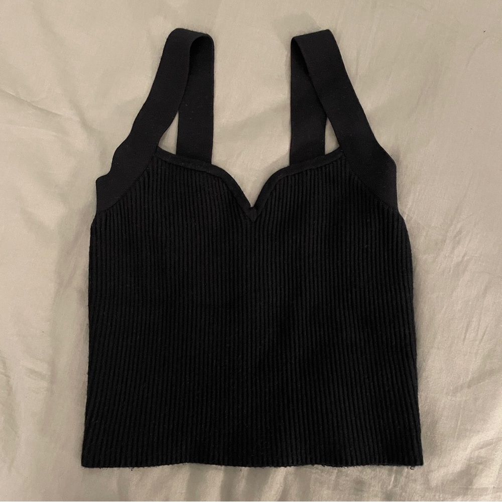 Abercrombie & Fitch Black Sweetheart Ottoman Tank (Size XS)